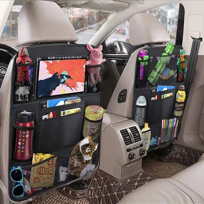 Produktbild von Auto Rückenlehnenschutz 2 Stück,Oxford Rücksitzschoner Auto Rücksitz Organizer