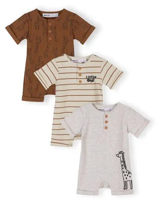 Produktbild von Minoti Overall Baumwolle Beige Gr. 68 für Mädchen