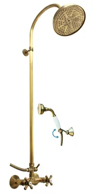 Obrázek produktu pro Slezák-RAV Vodovodní baterie sprchová Slezák RAV Morava Retro MK181/3SM Barva: stará mosaz, Rozměr: 150 mm