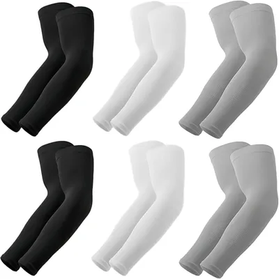 Imagen del producto de Mangas protectoras UV, refrescantes, 6 pares, mangas de compresión para deportes