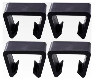 Produktbild von Rattan-Stuhlclips 4,25 cm, 4 Stück Möbelbefestigungen für Zuhause, Büro und Geschäft, Schwarz