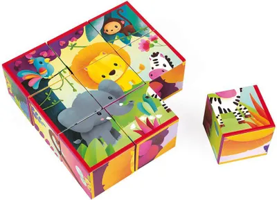 Produktbild von Janod Kubkid 9 Blocks Jungle Animals Spiel Mehrfarbig 2-5 Years Mehrfarbig 2-5 Years