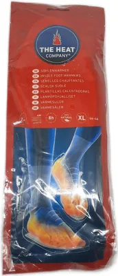 Image de THE HEAT COMPANY Chauffe-semelles 5 paires de semelles chauffantes EXTRA CHAUD Chauffe-pieds 8 heures de pieds chauds prêt à l'emploi activé par l'air purement naturel Taille X-Large 44-46 Qualité supérieure