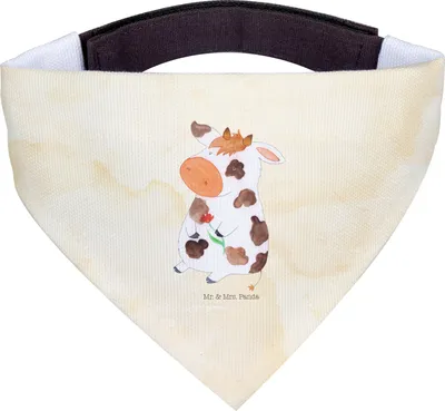 Produktbild von Mr. & Mrs. Panda Hundetuch Kuh - Vintage - Geschenk, Bauernhof, Halstuch, Für Hunde, Tuch, Milchkuh, Spruch, Hund, Motivtion, Hof, Hunde-Halstuch