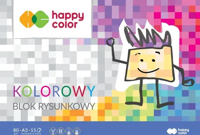 Obrázok produktu pre Happy Color Blok rysunkowy, kolorowy, A3, 15 kartek