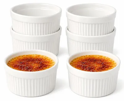 Obrázok produktu pre Sada 6 porcelánových misiek na crème brûlée, objem 180 ml