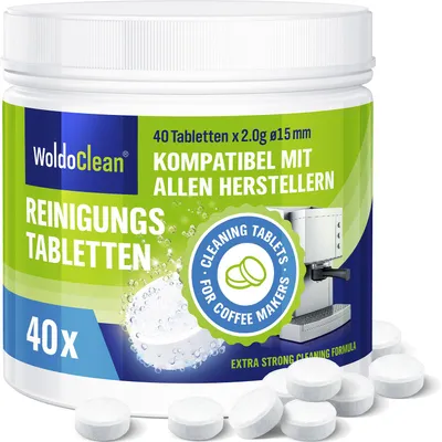 Produktbild von WoldoClean Reinigungstabletten Kaffeevollautomaten 40x2g