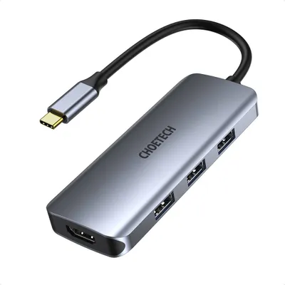 Obrázok produktu pre Multifunkčný rozbočovač Choetech 7 v 1, USB-C na 3x USB 3.2/SD a