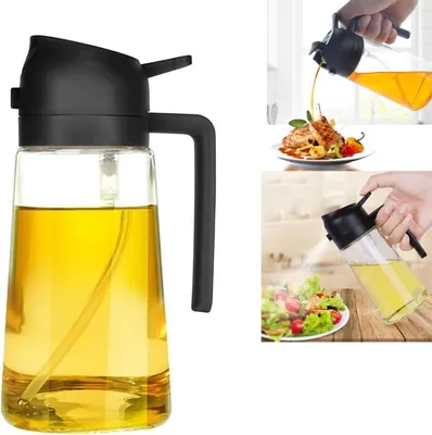 Produktbild von 470 ml Ölsprüher und Spender 2-in-1, Olivenölspender für Küche, Luftfritteuse, Salat, Grill