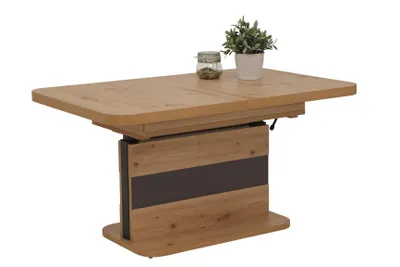 Produktbild von Couchtisch mit Funktion, Sofatisch Gustav - ausziehbar/höhenverstellbar - Nachbildung Artisan Eiche - 110x70x58 cm