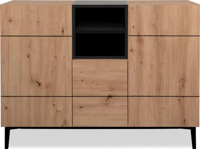 Zdjęcie produktu dla Komoda 3 drzwiowa 2 wnęki dł. 120 cm - Nola