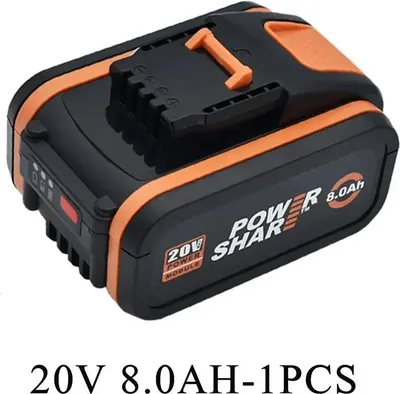 Obrázok produktu pre Náhradná batéria 20V – Li-Ion batéria pre náradie – 8000mAh, 8,0Ah – kompatibilná s modelmi WX390, WX176, WX372.1, WX800, WG894E, WG629E – 1 kus