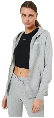 Produktbild von Nike Kapuzenjacke Club Fleece Damen, Farbe:Grau, Größe:XL