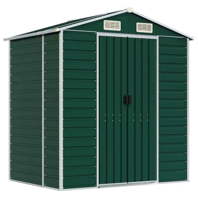Immagine prodotto di vidaXL Casetta da giardino verde 191x130x198 cm Acciaio zincato