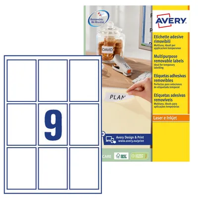 Produktbild von AVERY L7108REV-20 Pack 20 Blätter