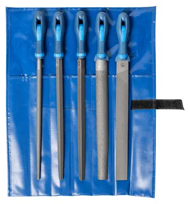 Immagine prodotto di PFERD Set di lime per meccanica 5 pezzi in astuccio di plastica taglio 300 mm 1 per asportazione grossolana, sgrossatura