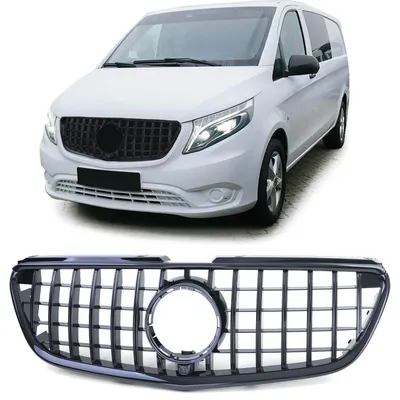 Sport Kühlergrill Schwarz Glanz passt für Mercedes Vito W447 2014-2019 – Produktansicht