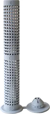 A gray cylindrical anchor sleeve with a cap is shown against a white background.