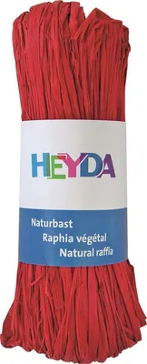 Produktbild von Naturbast 50g-Bündel rot Packung mit 5 Stück