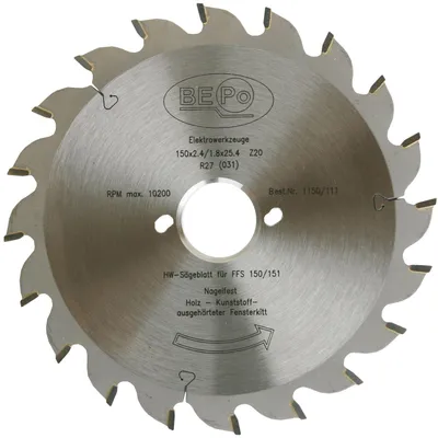 Produktbild von BEPO 1150/111 Sägeblatt, HW zu Fensterfugenschneider FFS150/151 für Holz und Kit