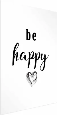 Produktbild von Posterpapier Poster - Be Happy 40x60 cm Text m-A-0795-ao-a