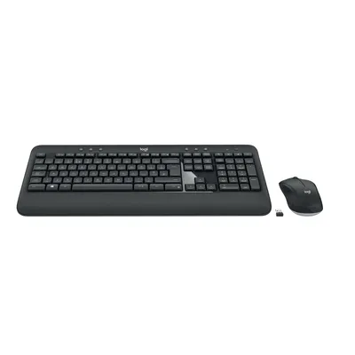 Obrázek produktu pro Logitech 920-008676, Bezdrátový, RF bezdrátový, Membránový spínač, AZERTY, Černá, Obsahuje myš