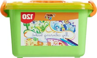 Obrázok produktu pre Súprava na maľovanie s 120 farbami – obsahuje 60 farebných fixiek a 60 voskových pasteliek v krabičke