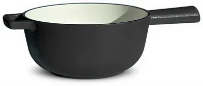 Produktbild von osoltus Fondue Käsefondue Fleischfondue Ersatz-Topf Emaille Schwarz