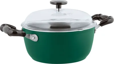 Produktbild von Sambonet 1965 Vintage Quarzo Nero grün Fleischtopf 24 cm mD S0136-S00544-51007G74