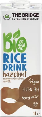 NAPÓJ RYŻOWY Z ORZECHAMI LASKOWYMI BEZGLUTENOWY BIO 1 L - THE BRIDGE