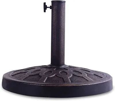 Obrázek produktu pro Stojan na slunečník, pryskyřicový stojan na slunečník, stojan na balkonový slunečník pro tyče slunečníku 38/48 mm, držák na slunečník, plážový slunečník, bronzový