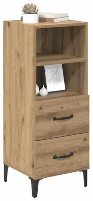 Zdjęcie produktu dla vidaXL Kredens dębowy Artisan 34 x 34,5 x 90 cm materiał drewnopochodny