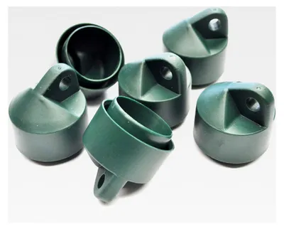 Produktbild von PVC Strebenkappen grün, Ø 38 mm - 6 Stück pro Paket