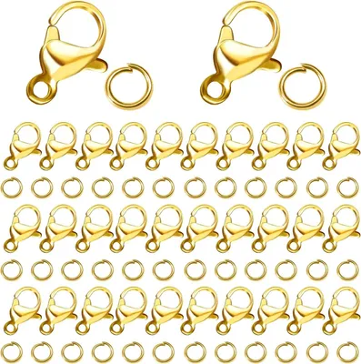 Obrázok produktu pre Kryt na zapínanie, kovový, zlatý, 12 x 6 mm, 200 kusov, na výrobu šperkov