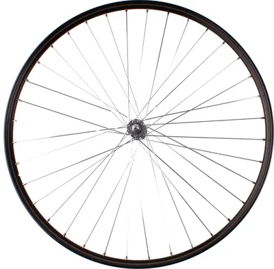 Immagine prodotto di ruota anteriore 28 x 1 1/2 pollici in alluminio nero con bordino