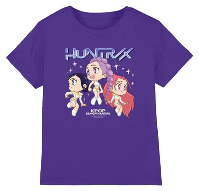 Obrázok produktu pre Tričko "K-Pop Demon Hunters" – "Huntrix" pre deti, model TV42368 (veľkosť 152-158), farba: fialová
