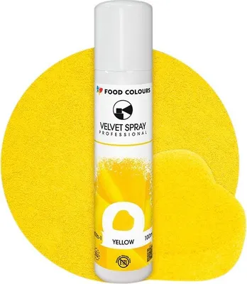 Produktbild von Zamsz w Sprayu ŻÓŁTY Lebensmittelfarben Samt 100 ml Gelb