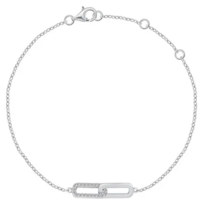Obrázok produktu pre Minimalistický strieborný náramok so zirkónmi BRC132W