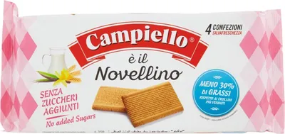 Produktbild von 3x Campiello Novellino ohne Zuckerzusatz Kekse 350g Kuchen Butterkeks