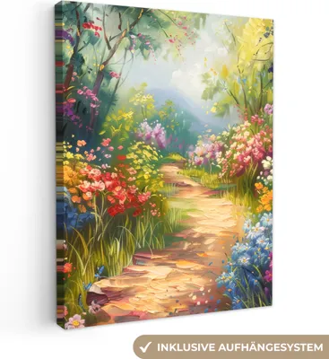 Obrázek produktu pro OneMillionCanvasses® - Plátno - Příroda - Krajina - Květiny - Barevné, nástěnná malba, nástěnné dekorace obrazy obývací pokoj, 30x40cm