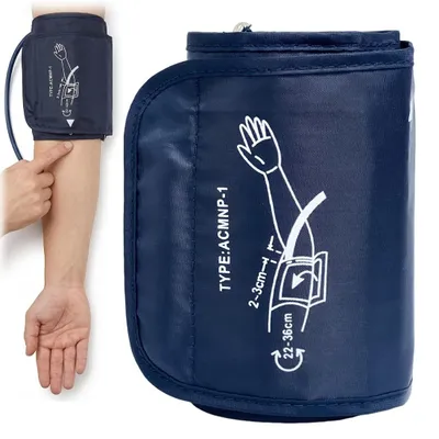 Blutdruckmanschette 22–42 cm, blau, für Oberarmmessgeräte