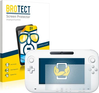 Produktbild von 2x Für Nintendo Wii U GamePad (Controller) Schutzfolie BROTECT Displayschutz Display Schutz Folie Klar Transparent