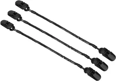 Produktbild von Schwarze 3-teilige Fischkleidungsklammern für Fischkleidung und Spiralfaden-Ausrüstung für Fischereizubehör und Bootsaccessoires