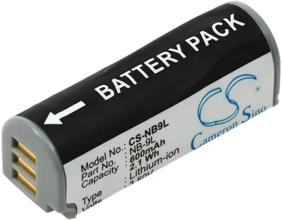 Produktbild von Ersatz Kamera Akku K09L für Canon NB-9L Lithium-Ionen 3,5V 600mAh