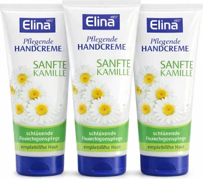 Produktbild von 3x75 ml Elina Med Hand & Nagelcreme Kamille