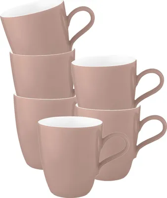 Produktbild von Seltmann Weiden Life Fashion Henkelbecher 400 ml 6er Set Posh Rose