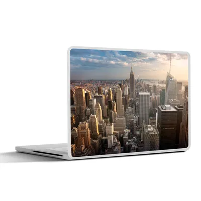 Produktbild von MuchoWow® Laptop Aufkleber Sticker Cover New York - Sonne - Wolken 31x22.5 cm - Laptop-Deko