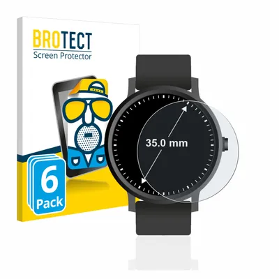Produktbild von 6x BROTECT Schutzfolie für Armbanduhren (Kreisrund, ø: 35 mm) Displayschutz Displayschutzfolie Folie Matt Entspiegelungsfolie