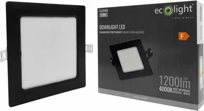 Produktbild von LED Einbauleuchte Quadratisch 12W 4000K Schwarz