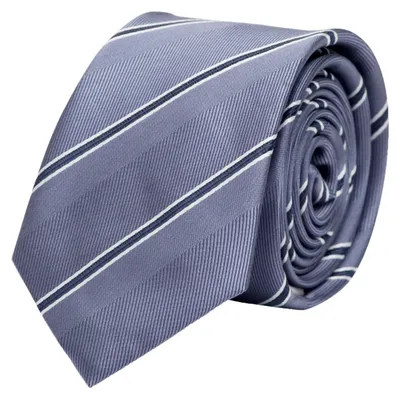 Produktbild von Fabio Farini - 1 Stück Herren Krawatte Grau - verschiedene Grau Männer Schlips in 6cm Schmal (6cm), Blau Weiß - Velvet Curtain/Port Gore/Silver Sword